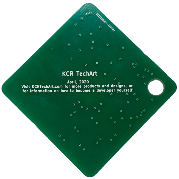 Rear view green keychain